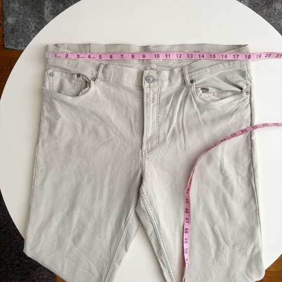 Faherty Stretch Terry 5-Pocket Pant Stone Men’s 38x30 Slim Straight NWOT - Picture 3 of 7